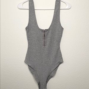Forever 21 gray bodysuit